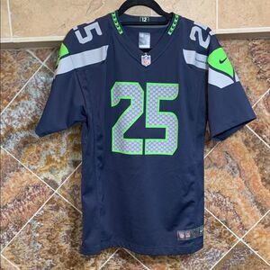 Kids Nike On Field Seattle Seahawks Richard Sherman #25 NFL jersey XL
